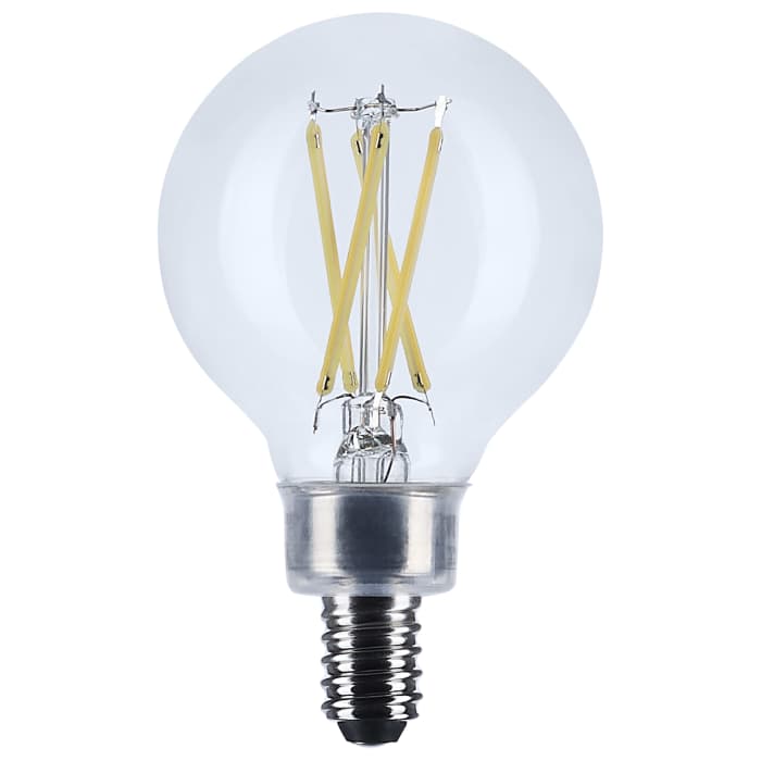 SATCO S12472 - G16.5 LED Light Bulb 4W 3500K Clear E12 Candelabra Base