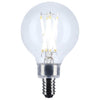 SATCO S12477 G16.5 LED Globe Bulb – 5.5W, 3500K, Clear, E12 Base