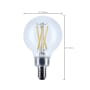 SATCO S12477 G16.5 LED Globe Bulb – 5.5W, 3500K, Clear, E12 Base