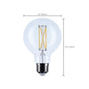 SATCO S12482 - 6W G25 Clear LED Globe Bulb – 3500K, 120V