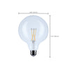 SATCO S12487 - 8W G40 LED Globe Bulb, E26, 120V 2700K - Clear
