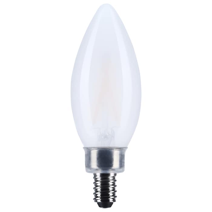 SATCO S12491 - 3W B11 LED Light Bulb, 3000K Soft White, E12 Candelabra Base, 120V - Frosted