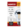 SATCO S12537 - 8W A19 LED Light Bulb – Silver Finish, 2700K, 120V