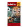 SATCO S12537 - 8W A19 LED Light Bulb – Silver Finish, 2700K, 120V
