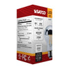 SATCO S12537 - 8W A19 LED Light Bulb – Silver Finish, 2700K, 120V