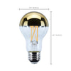 SATCO S12538 - 8W A19 Gold LED Bulb – 2700K Warm White, 120V