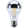 SATCO S12539 - 12W A19 LED Light Bulb – Silver Finish, 2700K Warm White, 120V