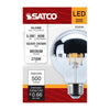 SATCO S12541 - G25 Silver LED Bulb 5.5W 120V 2700K Soft White