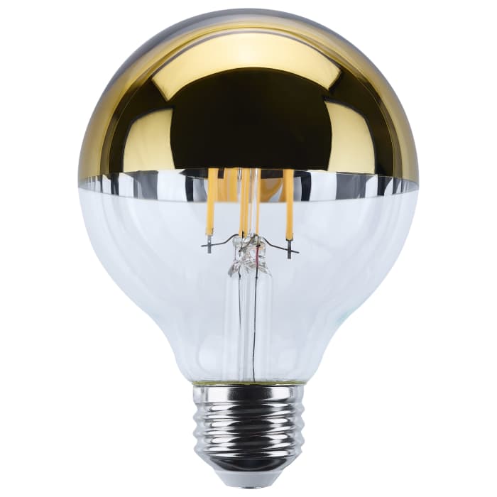 SATCO S12542 5.5W G25 Gold LED Globe Bulb – 2700K Warm White, 120V