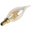 SATCO S14220 3.5W CA11 LED Amber Coil Filament Bulb, 2000K, E12, Dimmable