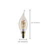 SATCO S14220 3.5W CA11 LED Amber Coil Filament Bulb, 2000K, E12, Dimmable