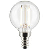 SATCO S21201 - LED G16.5 Globe Light Bulb – 3W, 4000K Cool White, Clear, E12 Candelabra Base, 120V