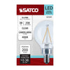 SATCO S21201 - LED G16.5 Globe Light Bulb – 3W, 4000K Cool White, Clear, E12 Candelabra Base, 120V
