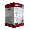 SATCO S21206 4W G16.5 LED Globe Light Bulb 4000K Cool White Clear E12 Candelabra Base