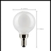 SATCO S21207 4.5W G16.5 LED Globe Bulb, E12 Base, 2700K Warm White, 120V