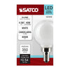 SATCO S12474 4.5W G16.5 LED Globe Bulb – 3000K Warm White, E12 Base, 120V