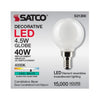 SATCO S12474 4.5W G16.5 LED Globe Bulb – 3000K Warm White, E12 Base, 120V
