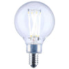 Satco S21209 G16.5 LED Globe Light Bulb 5.5W 2700K Clear E12 Base