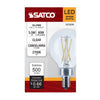 Satco S21209 G16.5 LED Globe Light Bulb 5.5W 2700K Clear E12 Base