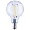 Satco S21209 G16.5 LED Globe Light Bulb 5.5W 2700K Clear E12 Base