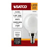 SATCO S21212 - G16.5 LED Globe Bulb 5.5W, E12 Candelabra Base, 2700K Warm White, 120V