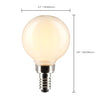 SATCO S21212 - G16.5 LED Globe Bulb 5.5W, E12 Candelabra Base, 2700K Warm White, 120V