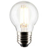SATCO S21216 4W G16.5 LED Globe Light Bulb, Clear, 3000K Warm White, E26 Medium Base, 120V