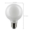 SATCO S21231 - G25 LED Globe Light Bulb – 4.5W, 3000K Warm White, 120V