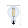 SATCO S21234 - 6W G25 Clear LED Bulb – 2700K Warm White, 120V