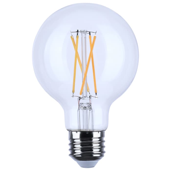 SATCO S21235 - 6W G25 LED Globe Bulb – Clear, 3000K Warm White, 120V