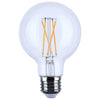 SATCO S21235 - 6W G25 LED Globe Bulb – Clear, 3000K Warm White, 120V