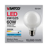 SATCO S21241 - 6W - G25 - LED Globe Bulb - 5000K - 120V - Daylight - White