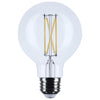 SATCO S21242 4.5W G25 LED Globe Bulb – 2700K Warm White, Clear, 2-Pack