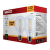 SATCO S21242 4.5W G25 LED Globe Bulb – 2700K Warm White, Clear, 2-Pack