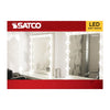SATCO S21243 G25 LED Globe Light Bulb 4.5W 3000K Clear 2-Pack