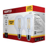 SATCO S21243 G25 LED Globe Light Bulb 4.5W 3000K Clear 2-Pack