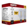 SATCO S21243 G25 LED Globe Light Bulb 4.5W 3000K Clear 2-Pack