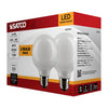 SATCO S21244 - 4.5W G25 LED Globe Bulb, White Finish, 2700K Warm White, 120V – 2 Pack