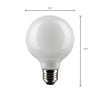 SATCO S21244 - 4.5W G25 LED Globe Bulb, White Finish, 2700K Warm White, 120V – 2 Pack