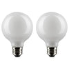 SATCO S21244 - 4.5W G25 LED Globe Bulb, White Finish, 2700K Warm White, 120V – 2 Pack