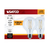 SATCO S21245 - 6W - G25 - LED Globe Bulb, Clear, 2700K, 120V – 2 Pack