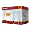 SATCO S21245 - 6W - G25 - LED Globe Bulb, Clear, 2700K, 120V – 2 Pack