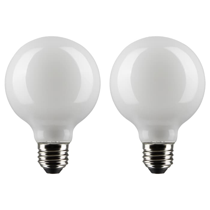 SATCO S21247 LED A19 Light Bulbs, 6W 2700K Warm White, 120V, 2-Pack