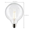 SATCO S21258 - G40 LED Globe Bulb, 8W E26 3000K 120V - Clear