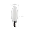 Satco S21263 - LED B11 Bulb,  2700K, E12 Base, 3W, 120V - White