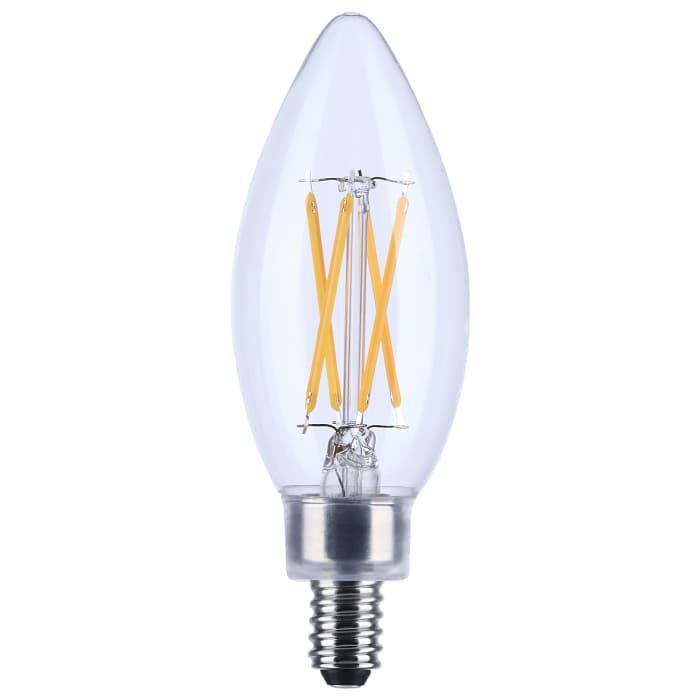 Satco S21264 - LED 4W B11 Clear Bulb, 2700K, E12 Base,120V - Clear