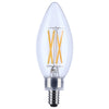 Satco S21264 - LED 4W B11 Clear Bulb, 2700K, E12 Base,120V - Clear