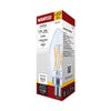 Satco S21274 5.5W B11 LED Bulb, 3000K Warm White, Clear Glass, E12 Candelabra Base, 120V, - Clear