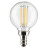 SATCO S21810 4W G16.5 LED Globe Light Bulb, Clear, 2700K, E12 Candelabra Base, 120V – 2 Pack