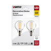 Satco S21813 - 5.5 Watt G16.5 LED - Clear - Candelabra Base - 2700K - 500 Lumens - 120 Volt - 2-Pack